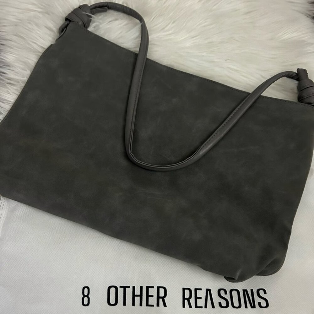8 Other Reasons Betsy Slouch Tote – Stone Grey Slouchy Shoulder Bag – NEW